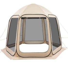 Screen House Tent, 10 x 9.2 ft, 4-8 Person Pop Up Screen Tent, Portable Screened in Canopy with Carry Bag, Netting Sides, Ground Stakes, for Garden