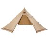 Hot Tent for 4 Persons, Portable Winter Tipi Tent with Stove Jack, Waterproof Canvas Camping Tents