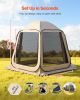 Screen House Tent, 10 x 9.2 ft, 4-8 Person Pop Up Screen Tent, Portable Screened in Canopy with Carry Bag, Netting Sides, Ground Stakes, for Garden