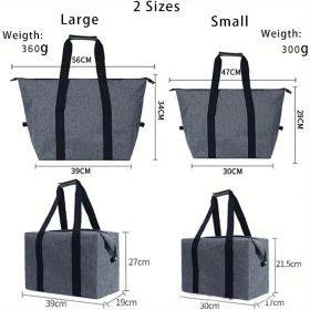 Multi-Purpose Cooling Carrier – 5.28 Gallon Foldable Bag for Picnics, BBQs & Supermarket Runs (Color: Gray)
