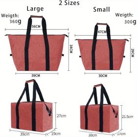 Multi-Purpose Cooling Carrier – 5.28 Gallon Foldable Bag for Picnics, BBQs & Supermarket Runs (Color: Red)