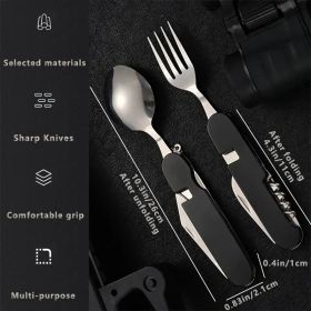 "Carabiner-Ready Multi-Tool – Clip to Backpacks for On-the-Go Meals" (Color: Black)